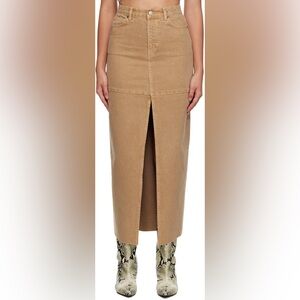 Reformation Tazz Maxi Denim Skirt in Vintage Marzipan